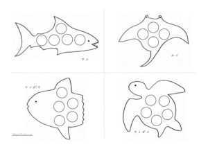 シール貼り台紙 うみのいきもの つづる